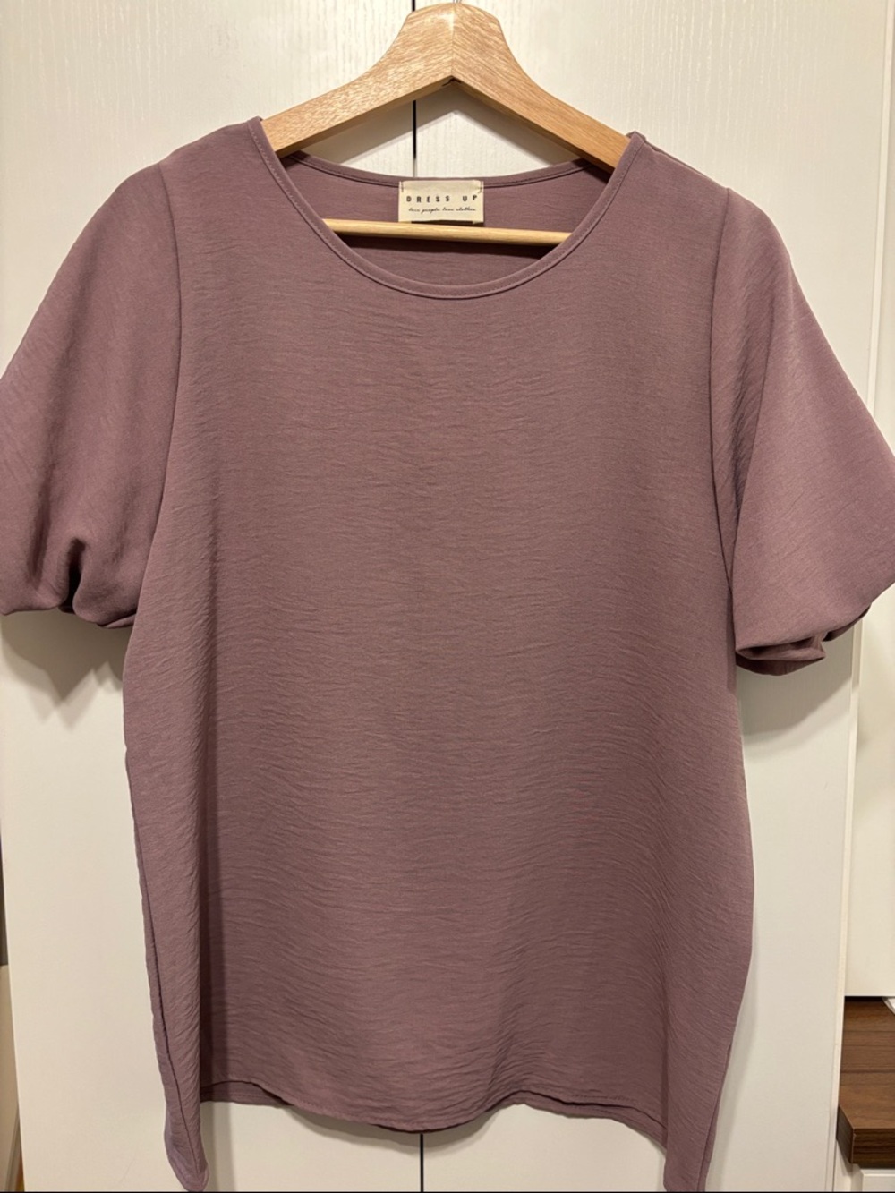 Dress Up Mauve Short Sleeve Top